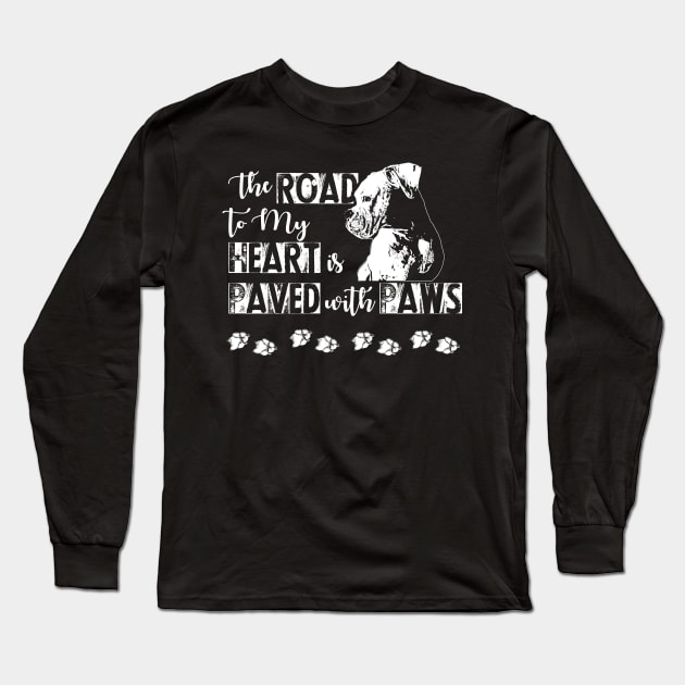 Paved with Paws Long Sleeve T-Shirt by TAS Illustrations and More